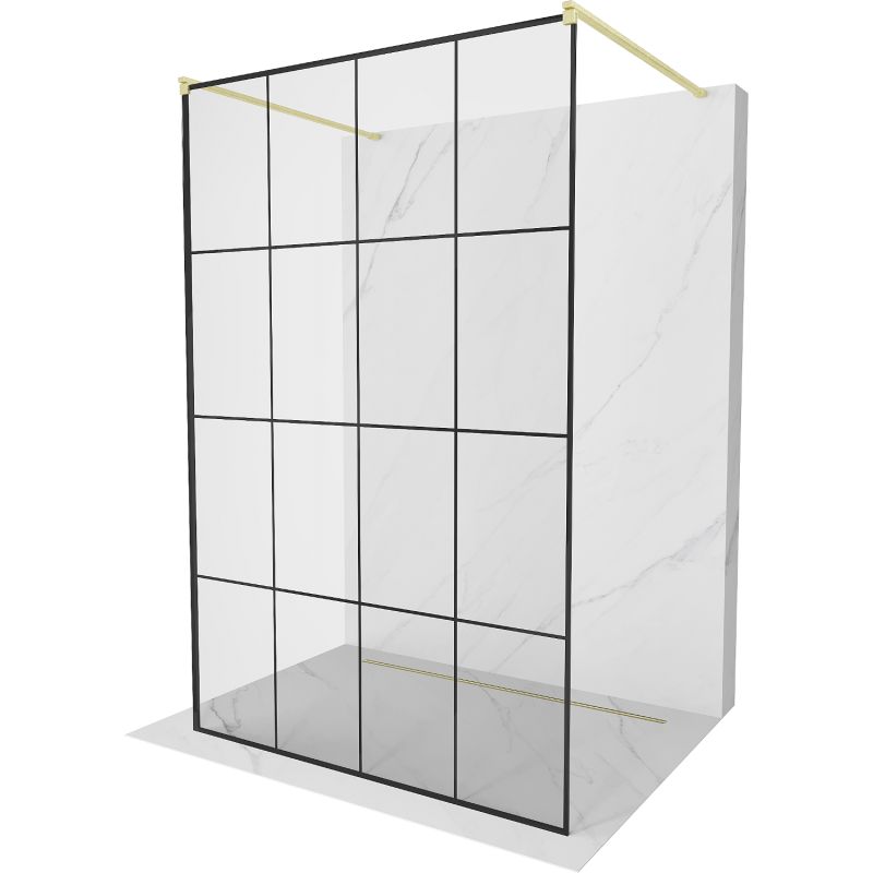 Ścianka prysznicowa Mexen Kioto czarny wzór 160x200 cm 800-160-002-55-77 1 szt.