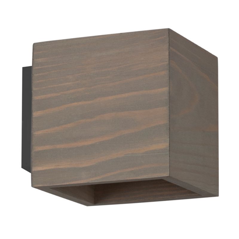 Kinkiet SPOT Light 1xG9 Max.6W Sosna Szara FSC z Akcentem Czerni, Polski Producent, 1 szt.