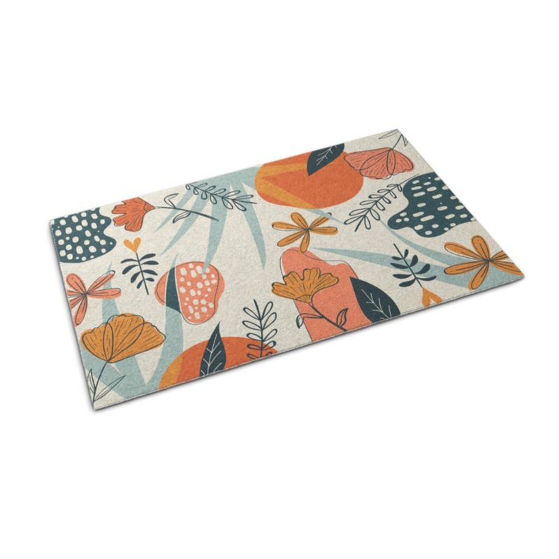 Wycieraczka wewnętrzna Tulup 90x60cm Kwiaty Floral Antypoślizgowa 1 szt.
