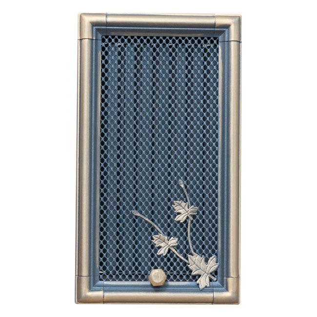 Kratka kominkowa z żaluzją Parkanex złota patyna 16 x 32 cm