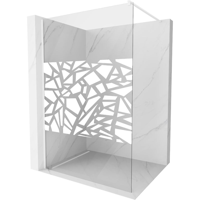 Ścianka prysznicowa Mexen Kioto biały wzór 70x200 cm 800-070-101-20-85 1 szt.