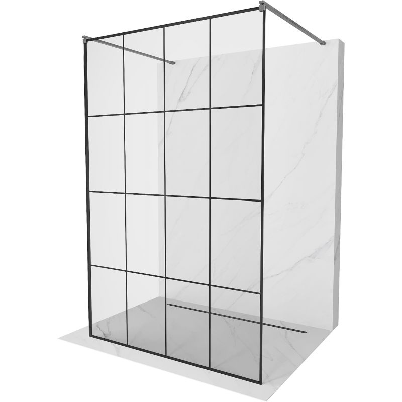 Ścianka prysznicowa Mexen Kioto czarny wzór 160x200 cm 800-160-002-66-77 1 szt.