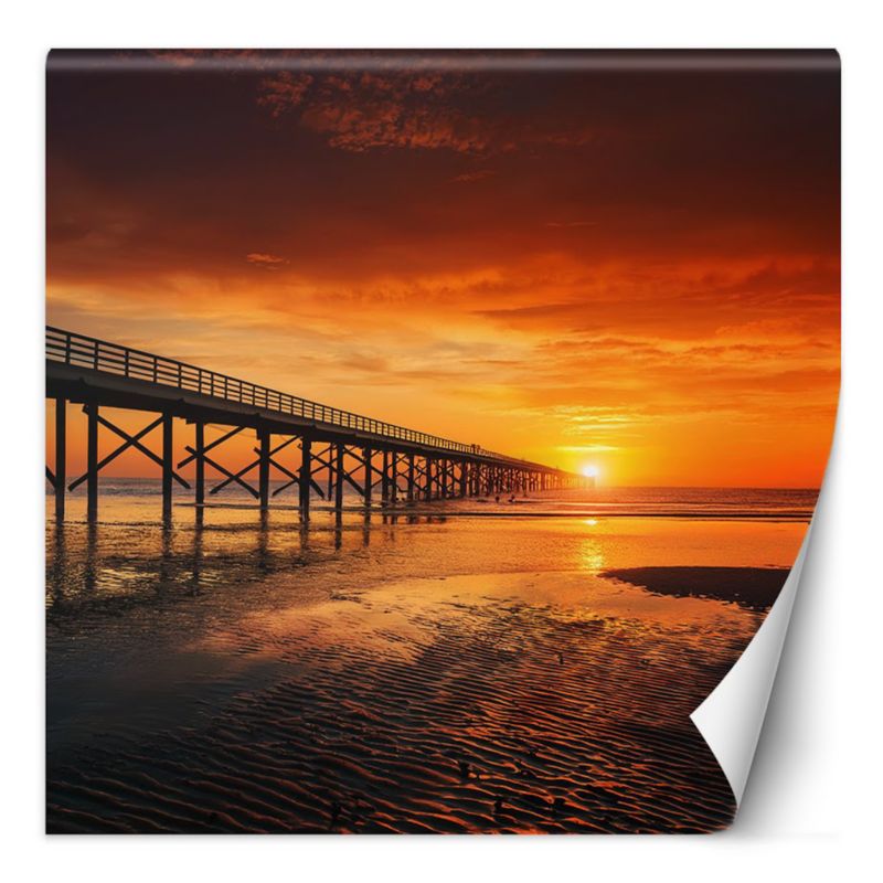 Fototapeta Feeby Morze Natura Niebo Zachód Słońca 100x100 1 szt