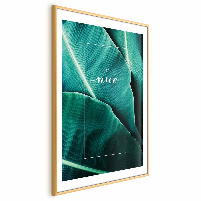 Plakat Artgeist Be nice 40x60 cm z ramą złotą 1 szt