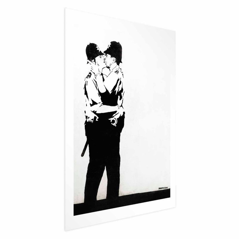 Plakat Artgeist Pocałunek policjantów 60x90 cm bez ramy 1 szt