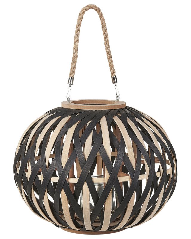 Lampion Besah Drewno Czarny 1 szt.
