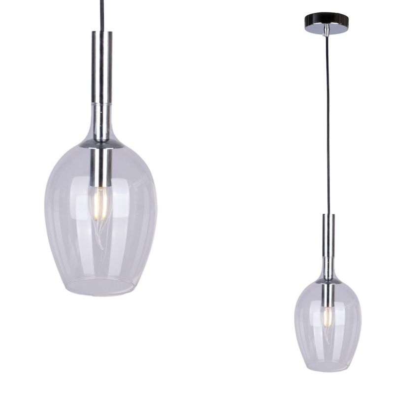Lampa wisząca MiLAGRO Tango Clear 1xE14 Przezroczysty klosz 1 szt.