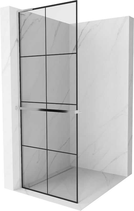 Ścianka prysznicowa Mexen Kioto+ L czarny wzór 80x200 cm 800-080-123-01-77 1 szt.
