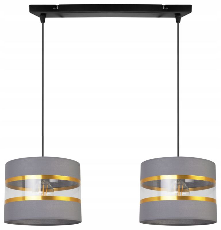 Lampa sufitowa wisząca Light Home LH Elegance Gold 2x E27 60W szary/czarny 1szt.