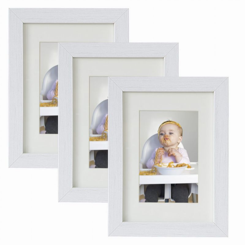 Zestaw ramek BD art 15x21 A5 z passe-partout retro białe 3 szt.