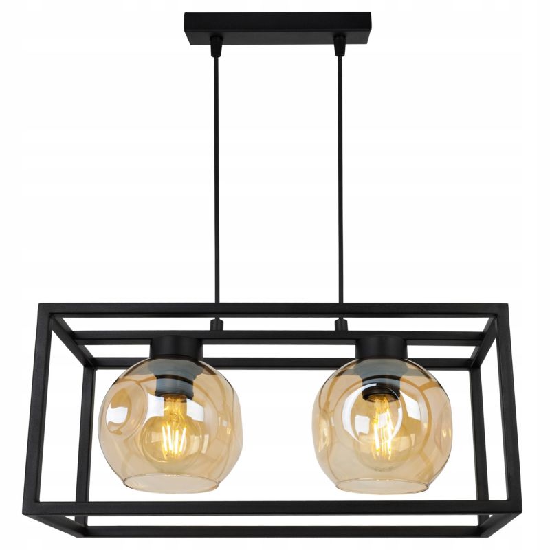 Lampa sufitowa wisząca Light Home LH Rio Cage 2x E27 60W miodowy 1szt