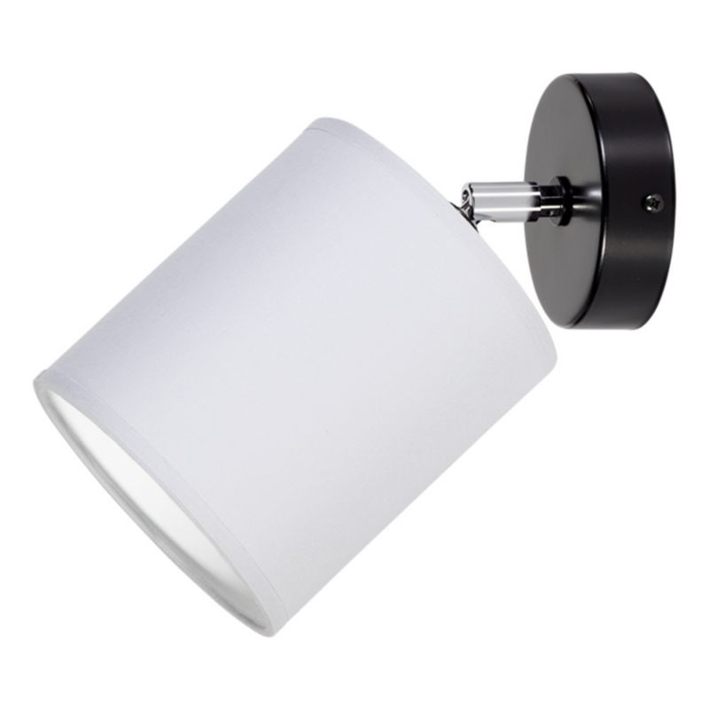 Kinkiet SPOT Light 1xE27 Max.25W Klasyczne Połączenie Czerni z Szarym Abażurem, Polski Producent, 1 szt.