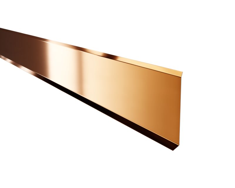 Listwa przypodłogowa F Lambro cokół stalowy miedziany połysk 10cm x 270cm 1 szt.