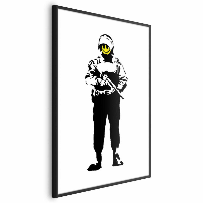 Plakat Artgeist Uśmiechnięty policjant 60x90 cm z ramą czarną 1 szt