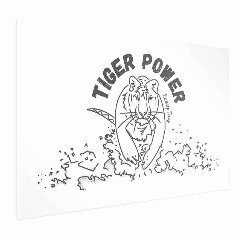 Plakat Artgeist Tiger power 60x40 cm bez ramy 1 szt
