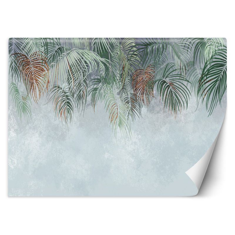 Fototapeta Feeby Liście palmy 3D beton natura 350x245 1 szt