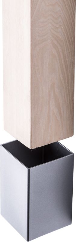 Mocowanie słupa litego Kornik 75 x 75 mm srebrne