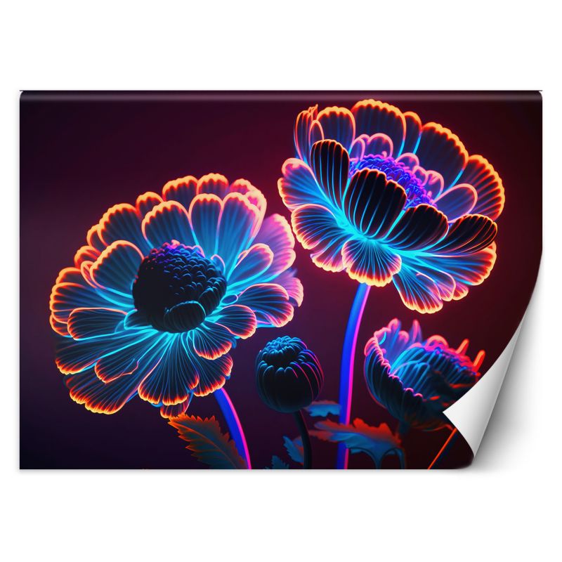 Fototapeta Feeby Neonowe pączki kwiatów 350x245 1 szt
