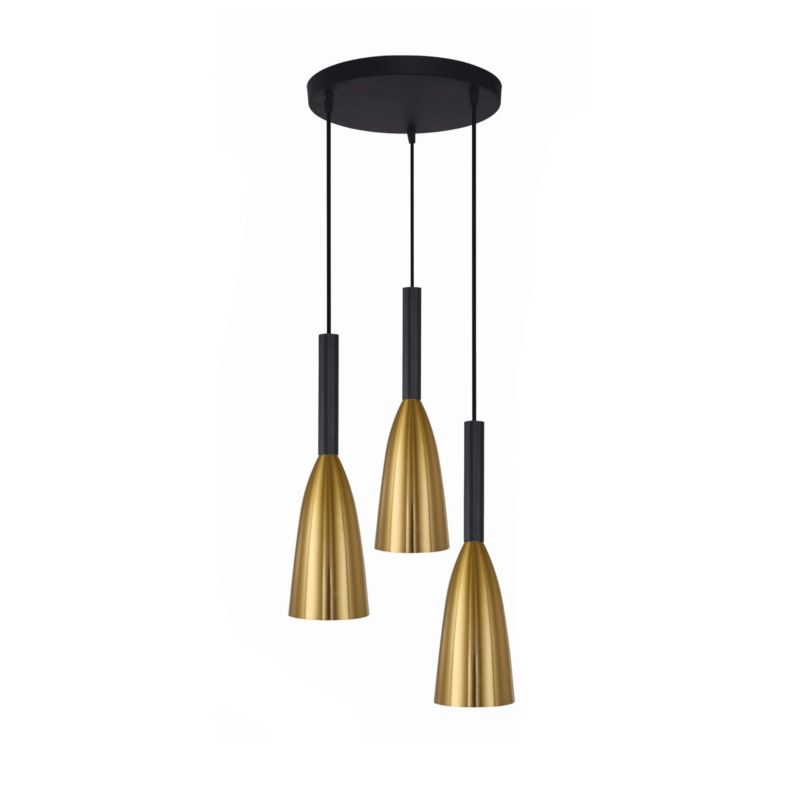 Lampa wisząca Light Prestige Solin 3 złota 3 x E27 1 szt.