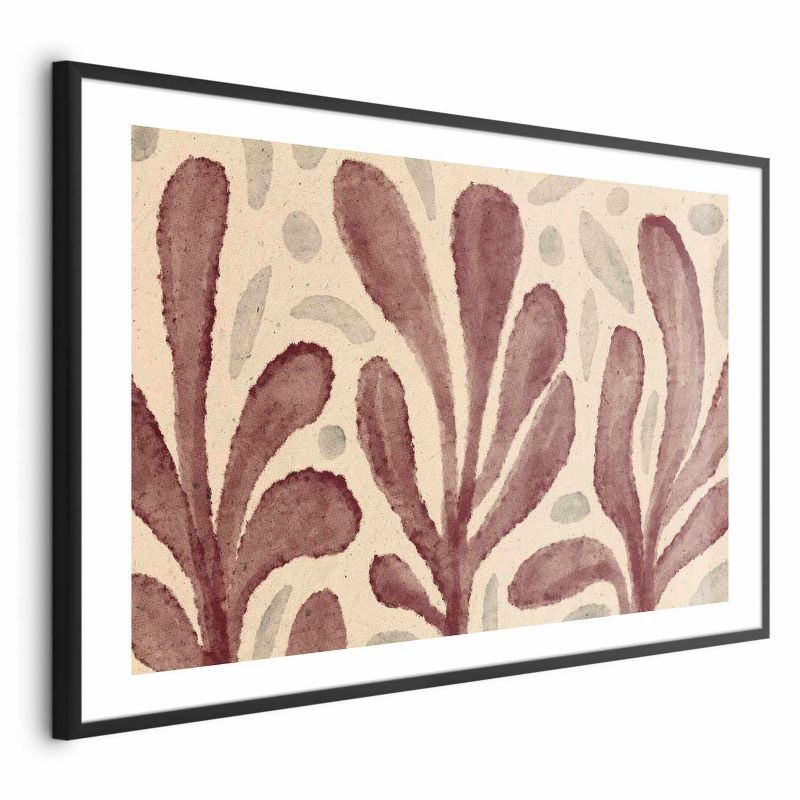 Plakat Artgeist Liście i plamy 90x60 cm z ramą czarną 1 szt