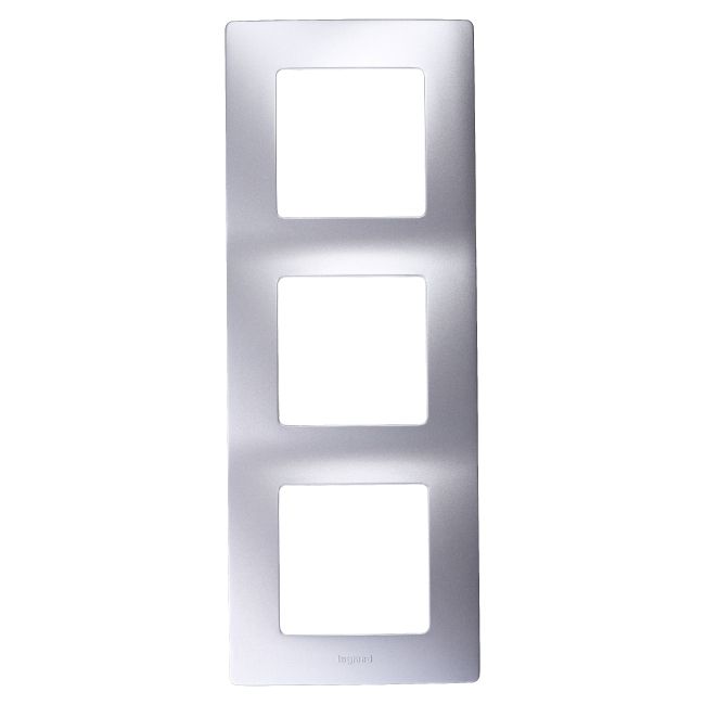 Ramka potrójna Legrand Niloe aluminium