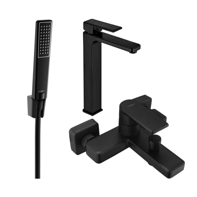 Zestaw wannowy Mexen Mino czarny 72413R72-70 1 szt.