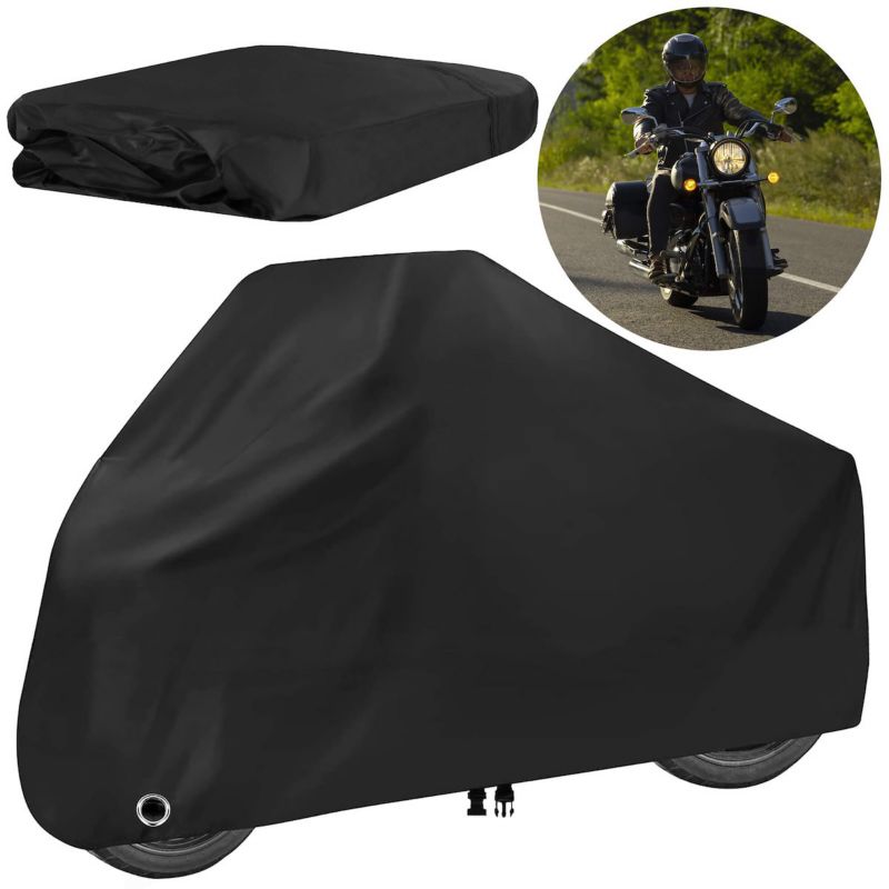 Plandeka na motor, skuter 250x105x125 cm Springos wodoodporna, czarna 1 szt.