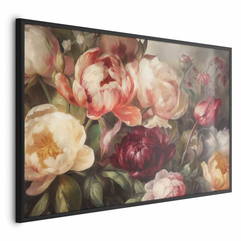 Plakat Artgeist Piwonie 60x40 cm z ramą czarną 1 szt