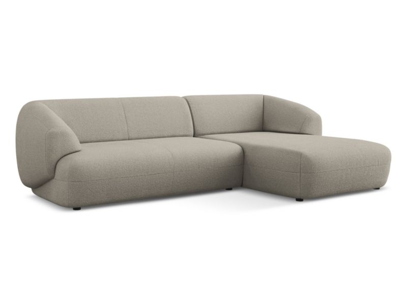 Narożnik prawostronny Makamii Moana z tkaniną boucle 280x156 cm ciemny beż 1 szt.