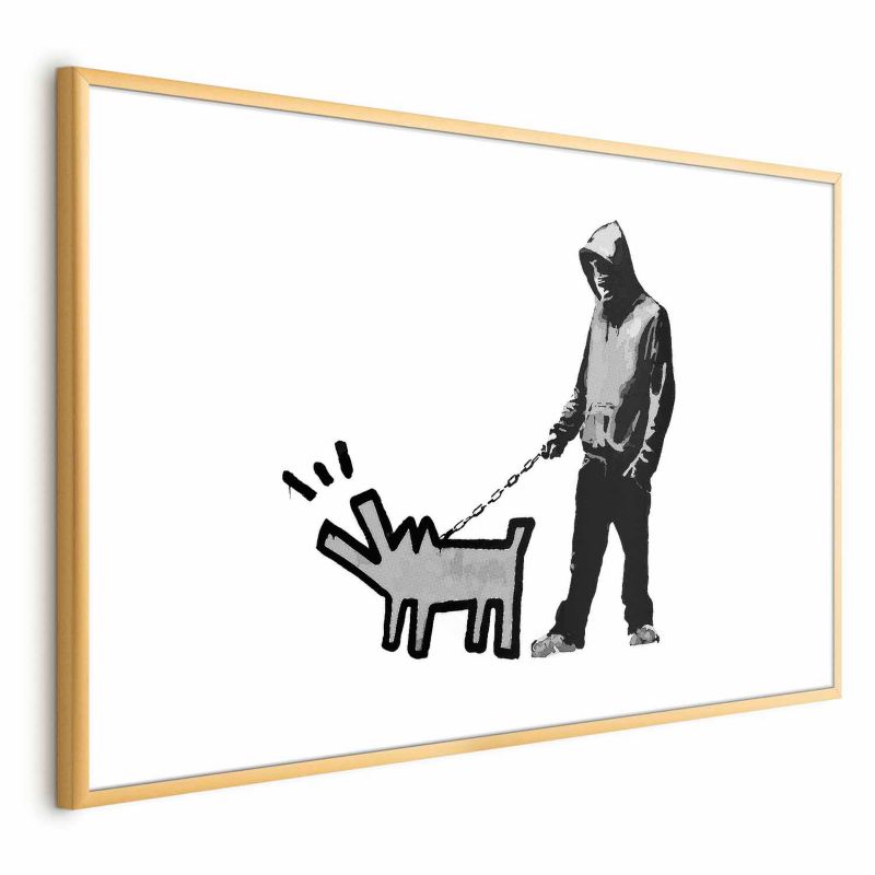 Plakat Artgeist Dog Art 60x40 cm z ramą złotą 1 szt