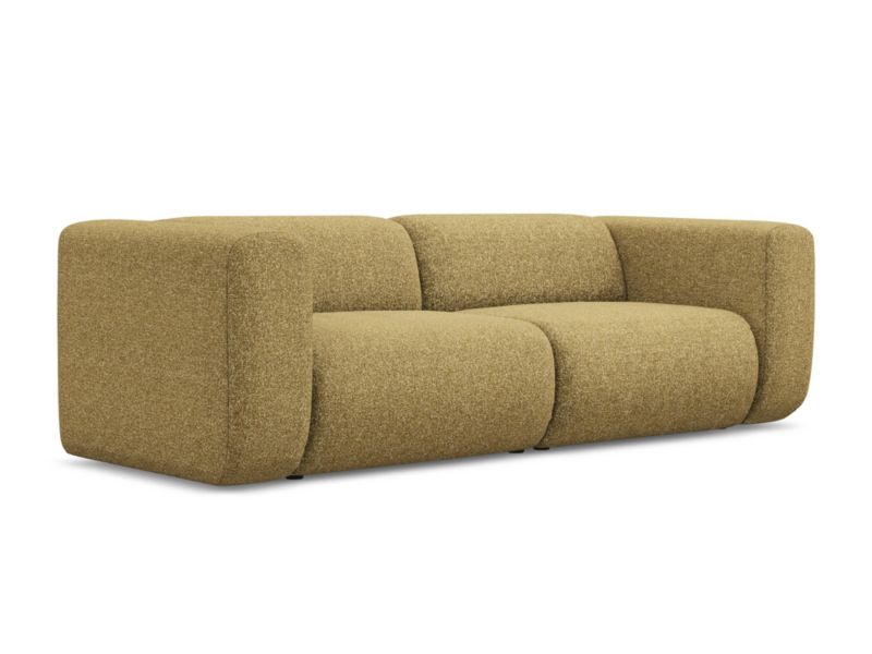 3-osobowa kanapa modułowa Makamii Ekahi z tkaniny strukturalnej 228x89 cm musztardowy 1 szt.
