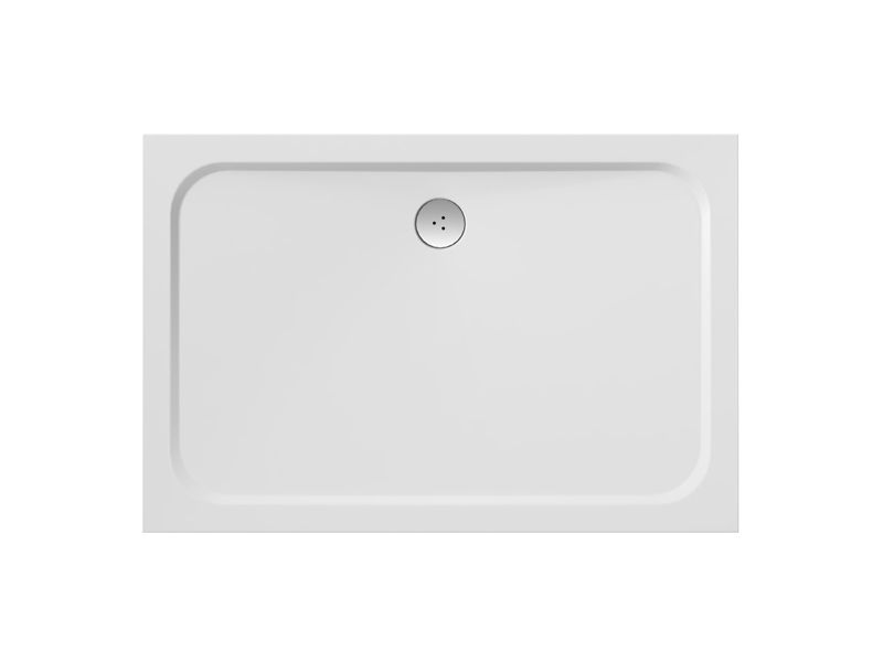 Prostokątny brodzik prysznicowy Ravak z konglomeratu Gigant Pro 100x80 CHROME biały 1 szt