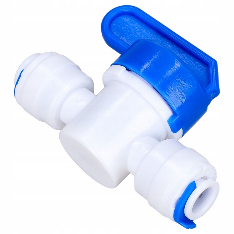 Zawór kulowy, Wessper, do wężyków 6mm, systemów odwróconej osmozy RO, 1/4, 1szt