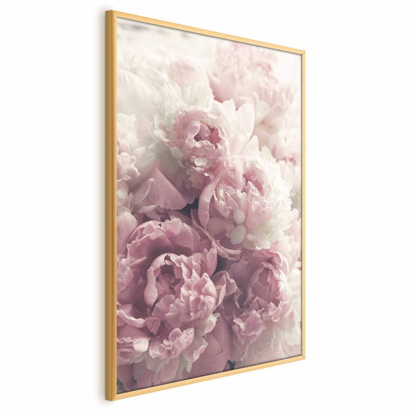 Plakat Artgeist Delikatne piwonie 21x30 cm z ramą złotą 1 szt