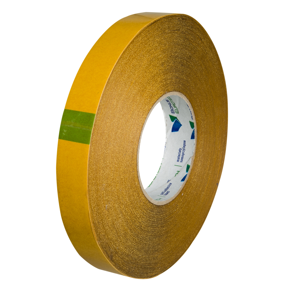Taśma Dwustronna Folia PP, Klej Kauczukowy, Grubość 0.15mm 9MM 100MB - Opakowania.Online