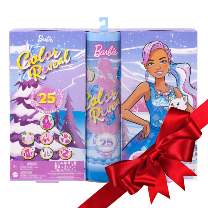 Kalendarz adwentowy Lalka Barbie Kolorowa niespodzianka Color reveal HJD60