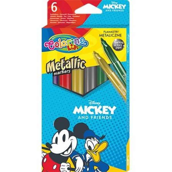 Flamastry metaliczne 6 kolorów, Colorino Disney Mickey Mouse