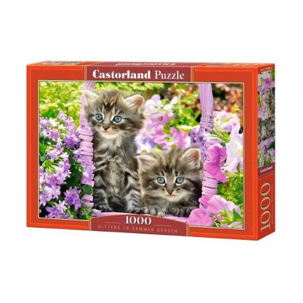 Castorland Puzzle 1000 el. KITTENS IN SUMMER GARDEN