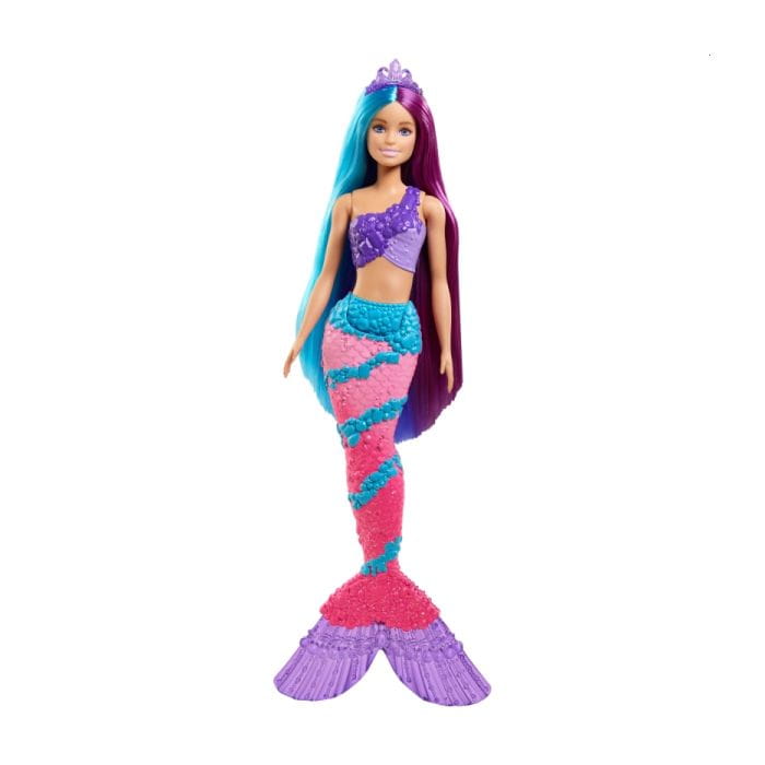 Lalka Barbie Fantazja Długie włosy w sukience- Dreamtopia GTF39
