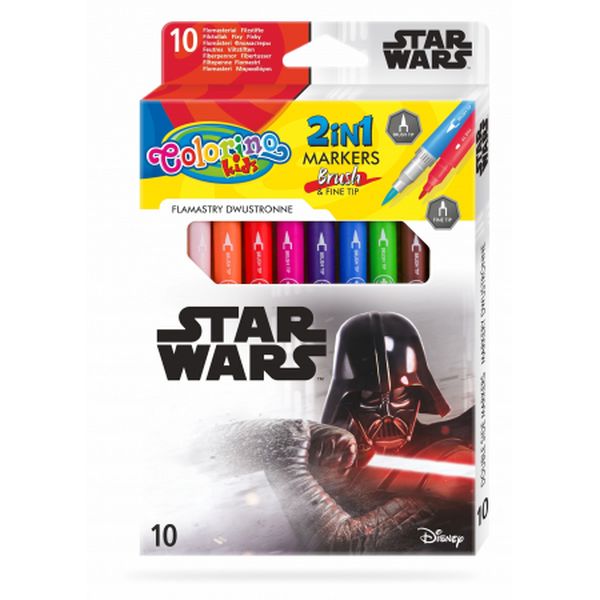 DISNEY KIDS COLORINO - FLAMASTRY DWUSTRONNE 10 KOL. /STAR WARS / /12/