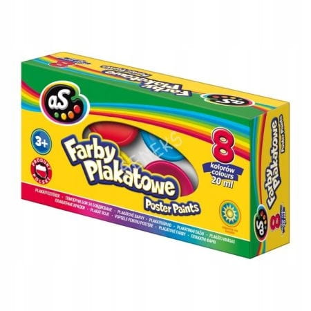 FARBY PLAKATOWE AS 8 KOLORÓW - 20 ML