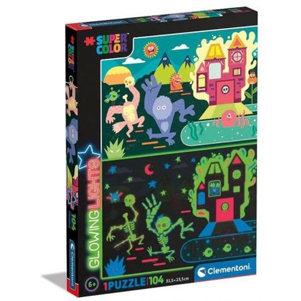 Clementoni Puzzle Świecące w ciemności 104 el. Glowing Monsters