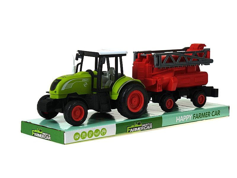 traktor z przyczepą; 35,5x12,5x10,5cm