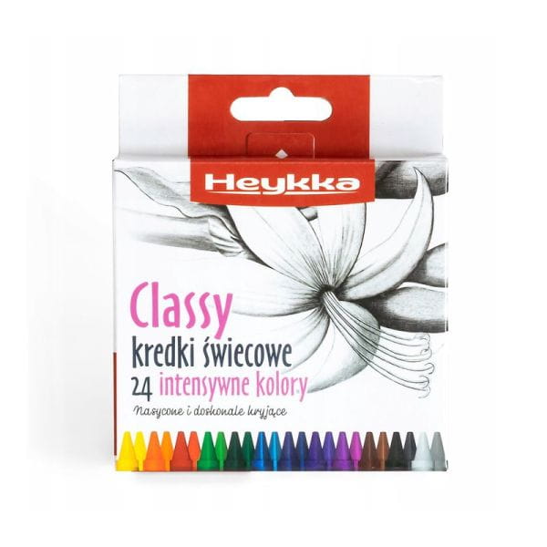 Kredki ŚWIECOWE 24 KOLORY HeyKKa