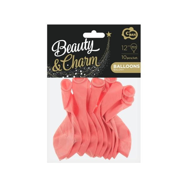 Balony Beauty&Charm, pastelowe blady różowy 12"/ 10 sztuk