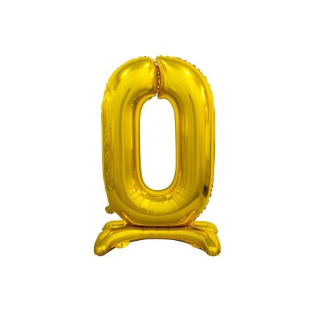 BALON FOLIOWY CYFRA 0 STOJĄCY 74CM