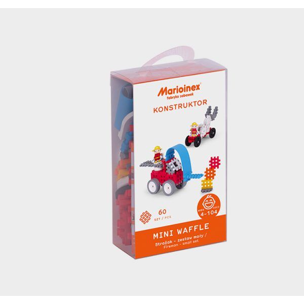 Klocki Waffle Mini Strażak Mały 60 el.