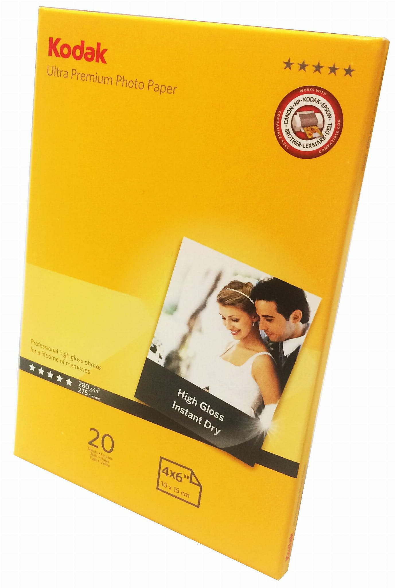 KODAK Papier 280gr/m 10x15 op-20 Glossy CAT 5740-087 - Henryx24