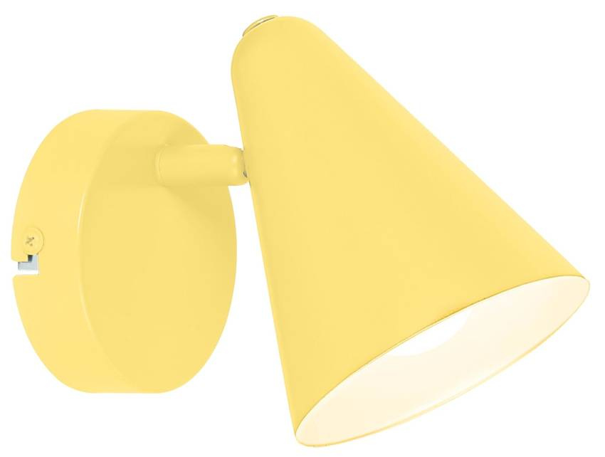 Lampa ścienna Amor kinkiet E14 żołty