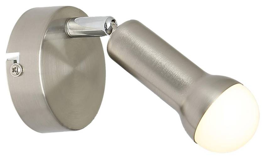 Lampa ścienna kinkiet satyna nikiel Arc